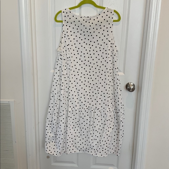 Tulip Sundress White with Black Polka Dots Large - Picture 5 of 6